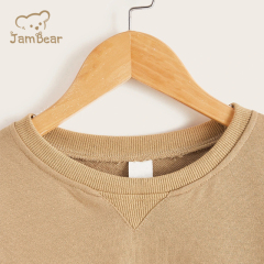 Organic children bamboo sweatshirt sustainable sweatshirts for boys eco friendly crewneck sweatshirt kids