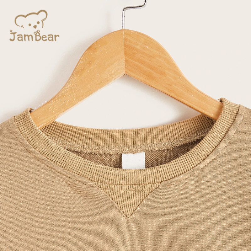 Organic children bamboo sweatshirt sustainable sweatshirts for boys eco friendly crewneck sweatshirt kids