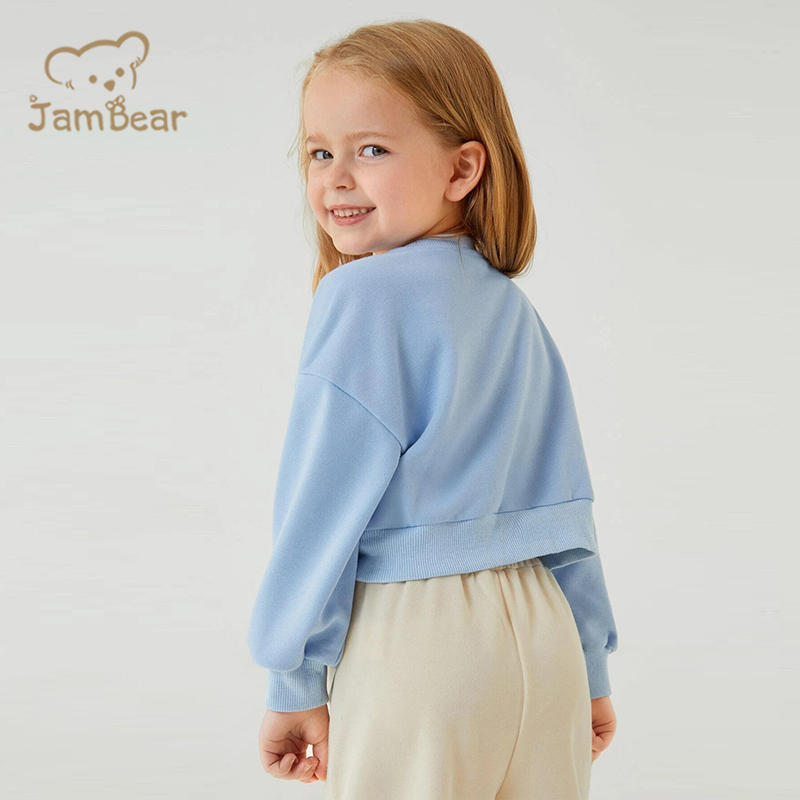 Organic Cotton Sweatshirts For Girls Eco Friendly French Terry Baby Sweatshirt Sustainable Toddler Sweatshirt