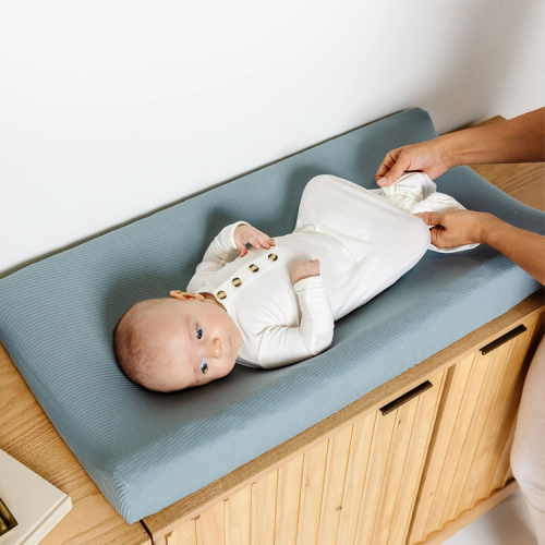 Organic bamboo Changing Pad Cover Organic baby's bed sheets Baby Ribbed Crib Sheet organic baby bed sheet set