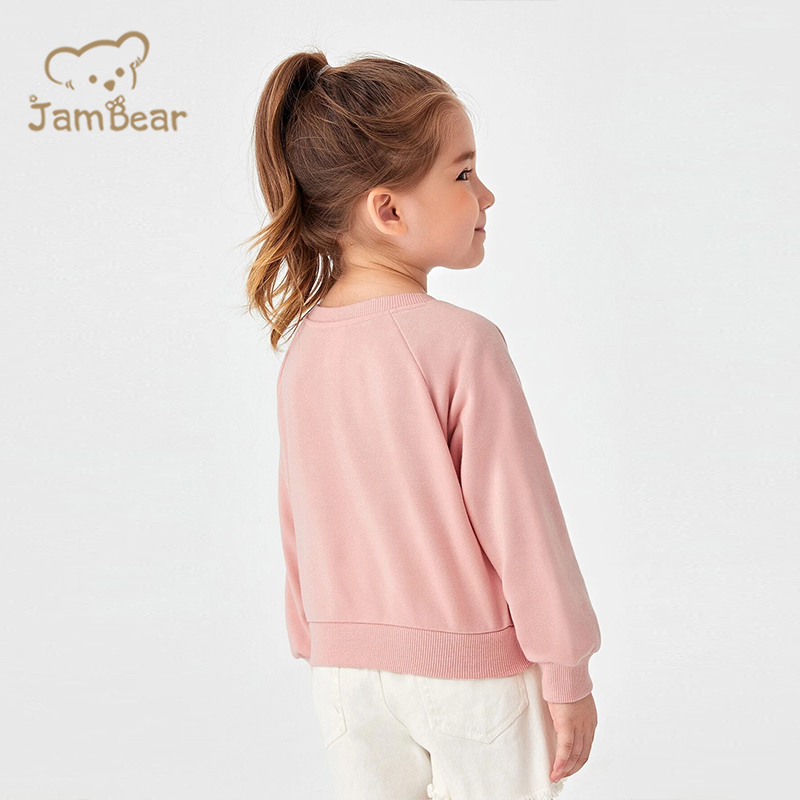 Organic Cotton Sweatshirts For Girls Eco Friendly French Terry Baby Sweatshirt Sustainable Toddler Sweatshirt