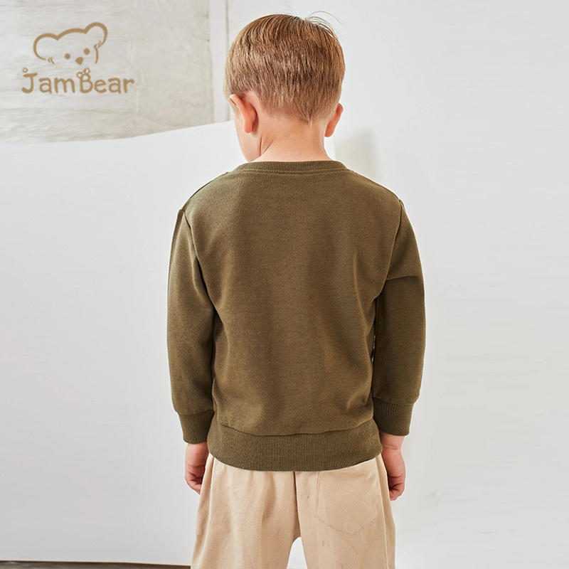 Organic sweatshirts For Boys Sustainable toddler Crew Neck baby Sweatshirt knit pullover kids Eco toddler blank sweatshirt