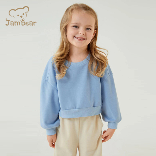 Organic Cotton Sweatshirts For Girls Eco Friendly French Terry Baby Sweatshirt Sustainable Toddler Sweatshirt