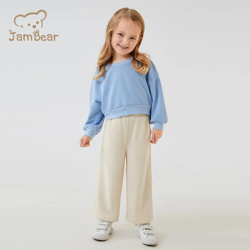 Organic Cotton Sweatshirts For Girls Eco Friendly French Terry Baby Sweatshirt Sustainable Toddler Sweatshirt