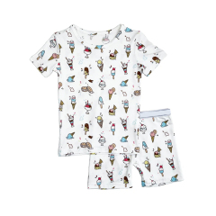 two-piece bamboo pajamas two-piece bamboo pyjamas organic baby clothes Shorts Pajama Set