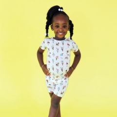 two-piece bamboo pajamas two-piece bamboo pyjamas organic baby clothes Shorts Pajama Set