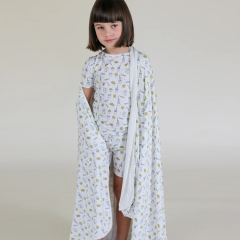two-piece bamboo pajamas two-piece bamboo pyjamas organic baby clothes Shorts Pajama Set