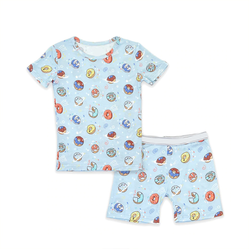 two-piece bamboo pajamas two-piece bamboo pyjamas organic baby clothes Shorts Pajama Set