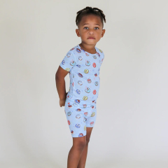 two-piece bamboo pajamas two-piece bamboo pyjamas organic baby clothes Shorts Pajama Set