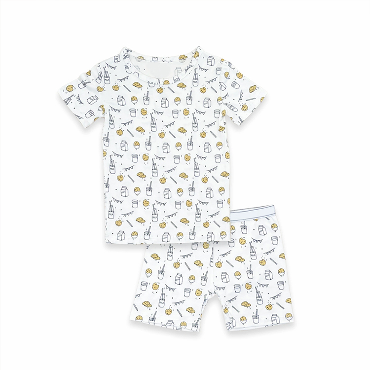 Bamboo Viscose Two Piece set short Pyjama Sets bamboo viscose baby pajamas eco-friendly two piece sleepers Summer kids Pajamas