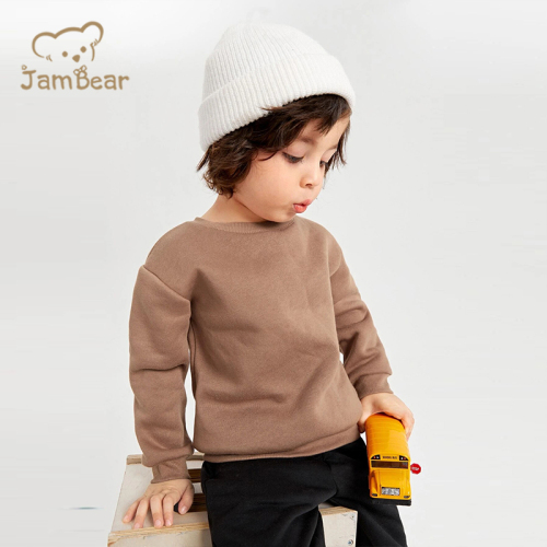 Eco Friendly Toddler Sweatshirt Organic Cotton Baby crew neck Boy pullover Sustainable 100% cotton toddler sweatshirt