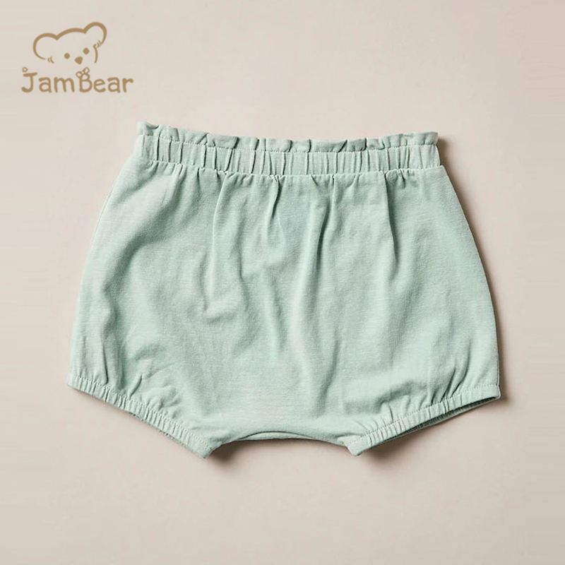 Sustainable baby organic cotton jersey shorts printed eco friendly baby pants shorts baby summer shorts