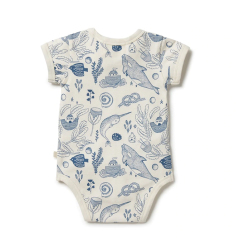 Short sleeve rib bodysuit summer baby romper Organic Cotton Unisex Baby suit organic baby clothes Eco Infants onesie