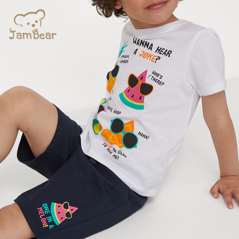 Print baby Jersey shorts sustainable 100% organic cotton jersey shorts eco friendly short trousers