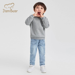 Eco Friendly Toddler Sweatshirt Organic Cotton Baby crew neck Boy pullover Sustainable 100% cotton toddler sweatshirt