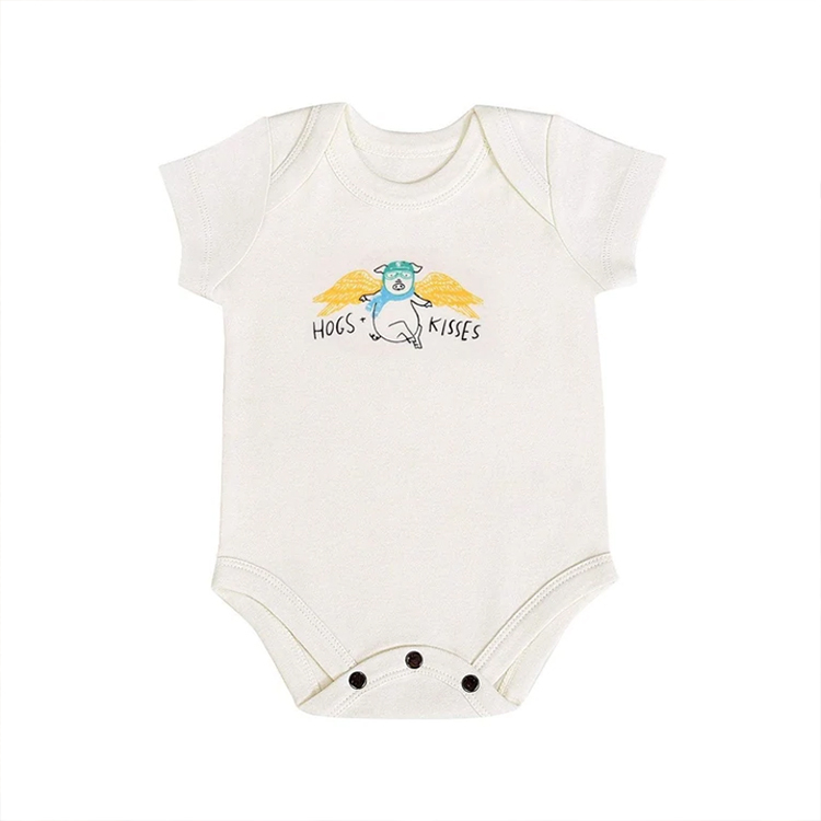 Organic Cotton Unisex bodysuit organic baby clothes Eco Infants onesie summer baby romper graphic bodysuits