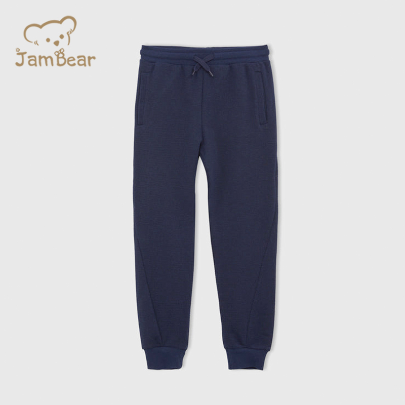 100% Organic cotton kid joggers pants eco friendly children joggers sustainable jogger pants for boys kids