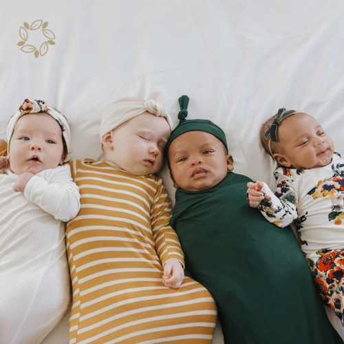 100% Organic cotton baby sleeping gown sustainable baby knotted gown eco friendly newborn knotted gown