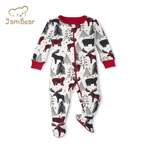 Organic bamboo newborn zip sleepsuit sustainable baby footie ruffled zipper romper eco friendly jumper baby