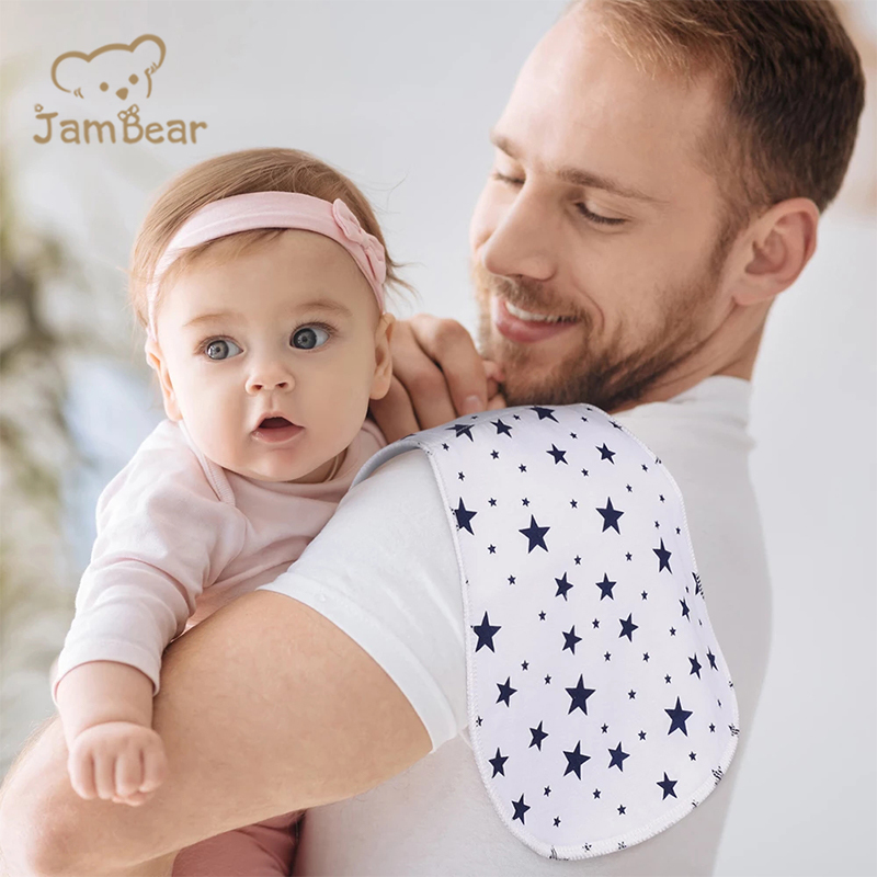 100% Organic cotton baby burp cloth eco friendly burp cloths for baby sustainable baby burp
