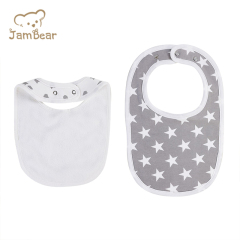100% Organic cotton baby bib sustainable bib for baby printed eco friendly cotton bibs baby