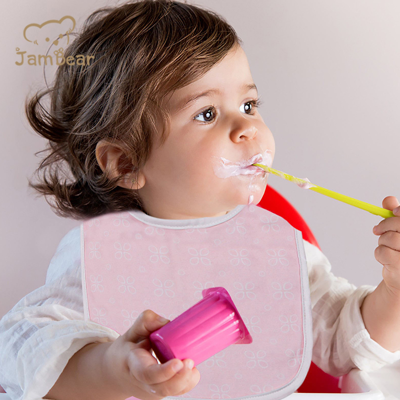 100% Organic cotton baby bib sustainable bib for baby printed eco friendly cotton bibs baby