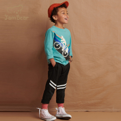 100% Organic cotton rib children pants sustainable boys pants kids eco friendly pant for kids children jogger