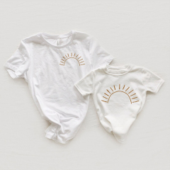 Family matching outfits Mommy and Me outfit Organic Cotton matching outfits for mother and daughter T shirt baby romper