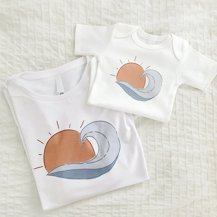 Mommy Tshirts and kids rompers Mommy & Me outfit Organic Cotton Mom and Baby Shirts