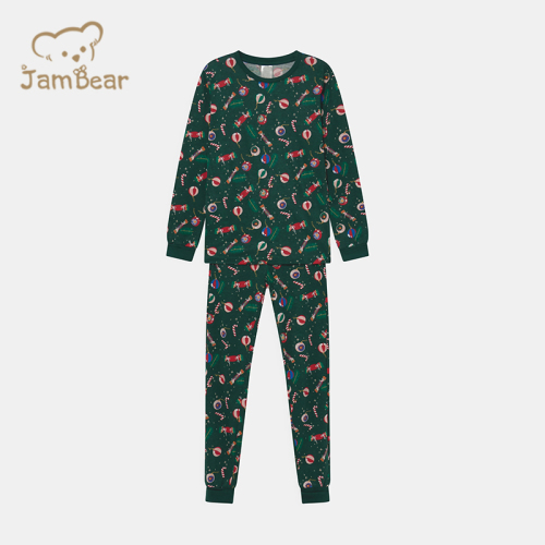 100% Organic cotton Christmas kids pajamas eco friendly christmas pyjamas kids sustainable children pyjamas