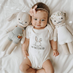 Baby short sleeve onesie Eco-friendly newborn shorts suit organic baby clothes organic cotton baby bodysuits