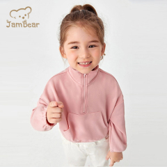 Bamboo Half Zip Sweatshirt Eco Friendly Toddler Girl Half Zipper Sweatshirt Sustainable Baby Sweatshirt