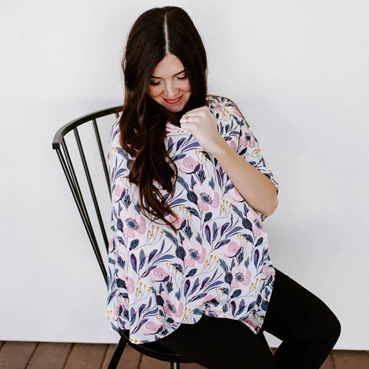 Organic Nursing Poncho Blankets Summer jersey nursing cover bamboo viscose baby stroller covers eco-friendly Car Seat Cover