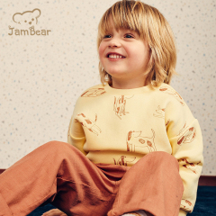 Organic bamboo kids fleece sweatshirt sustainable kids crewneck sweatshirt eco friendly children sweatshirts