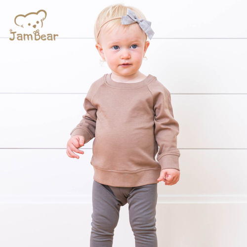Organic Cotton toddler pullover Baby Crewneck Sweatshirt Sustainable toddler pullover crewneck Eco-friendly Baby Sweatshirt Girl