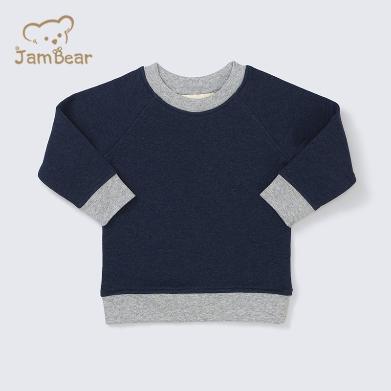 toddler pullover baby Crewneck Sweatshirt Sustainable Sweatshirts For Boys Organic Cotton Baby Sweatshirt organic toddler jumper