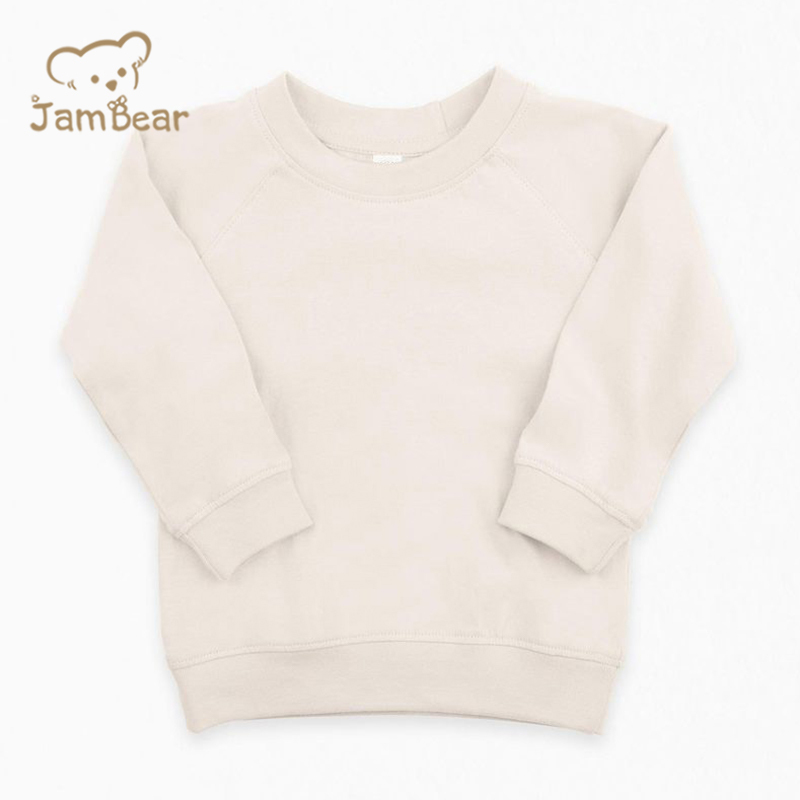 Sustainable sweatshirt toddler Bamboo Cotton winter Toddler pullover Fleece Crewneck for Baby pullover knit crewneck