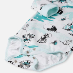 Organic Cotton Bodysuit Eco-friendly Baby summer snap romper Summer baby short suit organic baby clothes