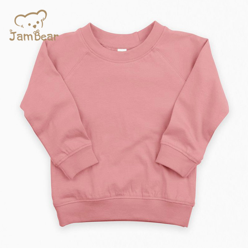Sustainable sweatshirt toddler Bamboo Cotton winter Toddler pullover Fleece Crewneck for Baby pullover knit crewneck