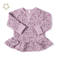 Bamboo Cotton Kids Peplum sweatshirt Eco-friendly Peplum Pullover Girls Sustainable Peplum crew neck