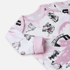 Baby summer snap romper organic baby clothes Organic Cotton Bodysuit Eco-friendly baby long sleeve shorts suit