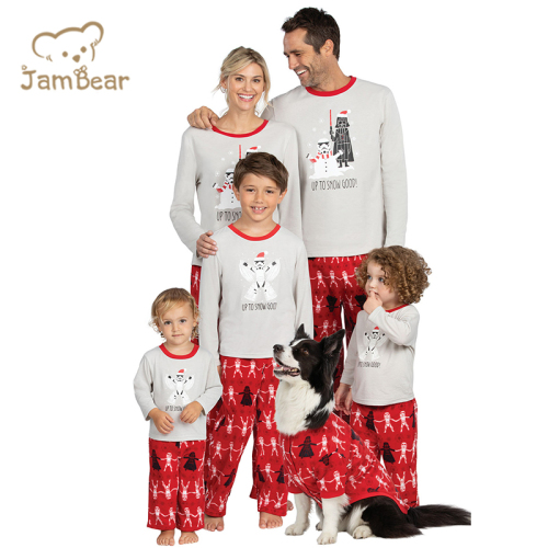 Organic cotton christmas matching family pajamas eco friendly family christmas pajamas sustainable family dog pajamas
