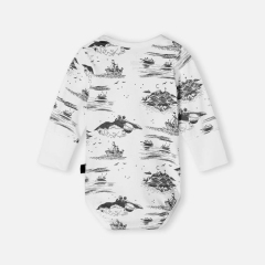 Baby summer snap romper organic baby clothes Organic Cotton Bodysuit Eco-friendly baby long sleeve shorts suit