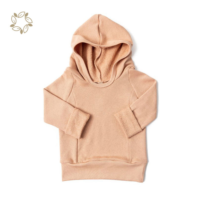 Bamboo Cotton Sport Hoodie Kids Solid Color Eco Friendly Hoodie Sustainable Hoodie Children