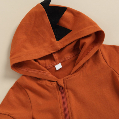 Baby hooded rompers organic baby clothes Short SleeveJumpsuit organic cotton Baby Sleeper toddler zipper Hoodie Romper
