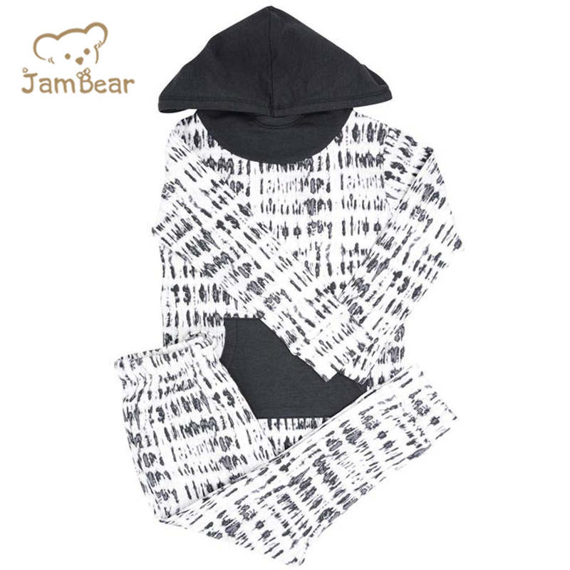 Sustaianble Children Sweatpant And Hoodie Sets Bamboo Cotton Kids Hooded Jogger Set Eco-friendly Baby Tracksuits