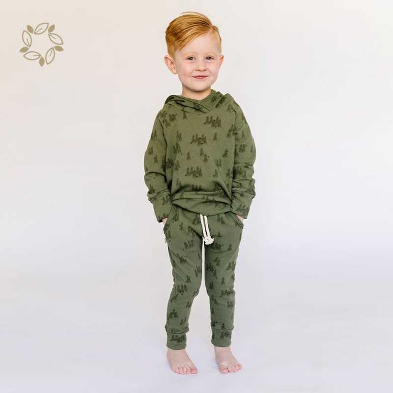 Organic Cotton Kids Hoodies Boys Natual Eco-friendly Boys Pullover kids logo hoodie Sustainable Childre's Hoodie