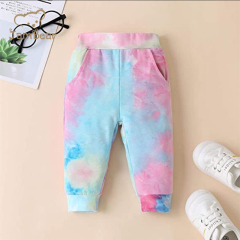 Tie Dyed Kids Hoodie Set Eco friendly organic cotton hoodie kids tie dye Sustaianable Sweatpants And Hoodie