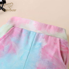 Tie Dyed Kids Hoodie Set Eco friendly organic cotton hoodie kids tie dye Sustaianable Sweatpants And Hoodie