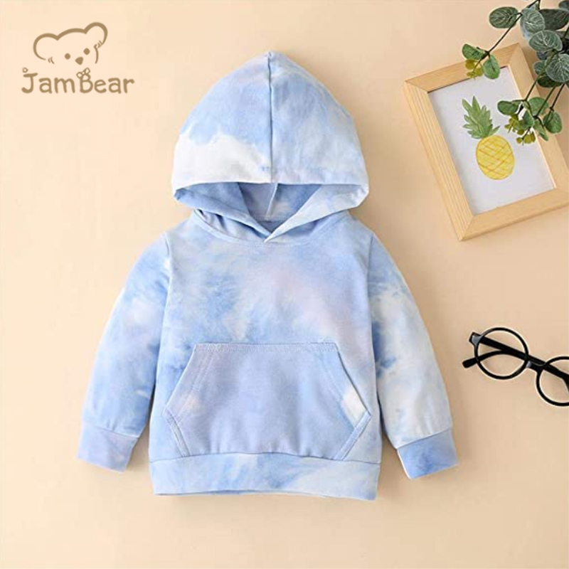 Tie Dyed Children Cotton Jogger Set Sustainable Kids Tracksuits Eco-friendly Children Hoodie Set
